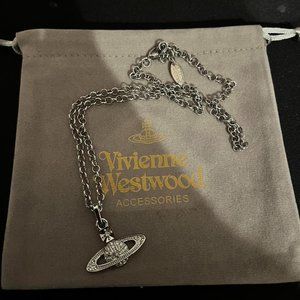 Unisex silver necklace vivienne orb pendant